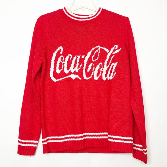 Coca Cola Sweaters - Coca Cola Red chunky Knit graphic logo sweater